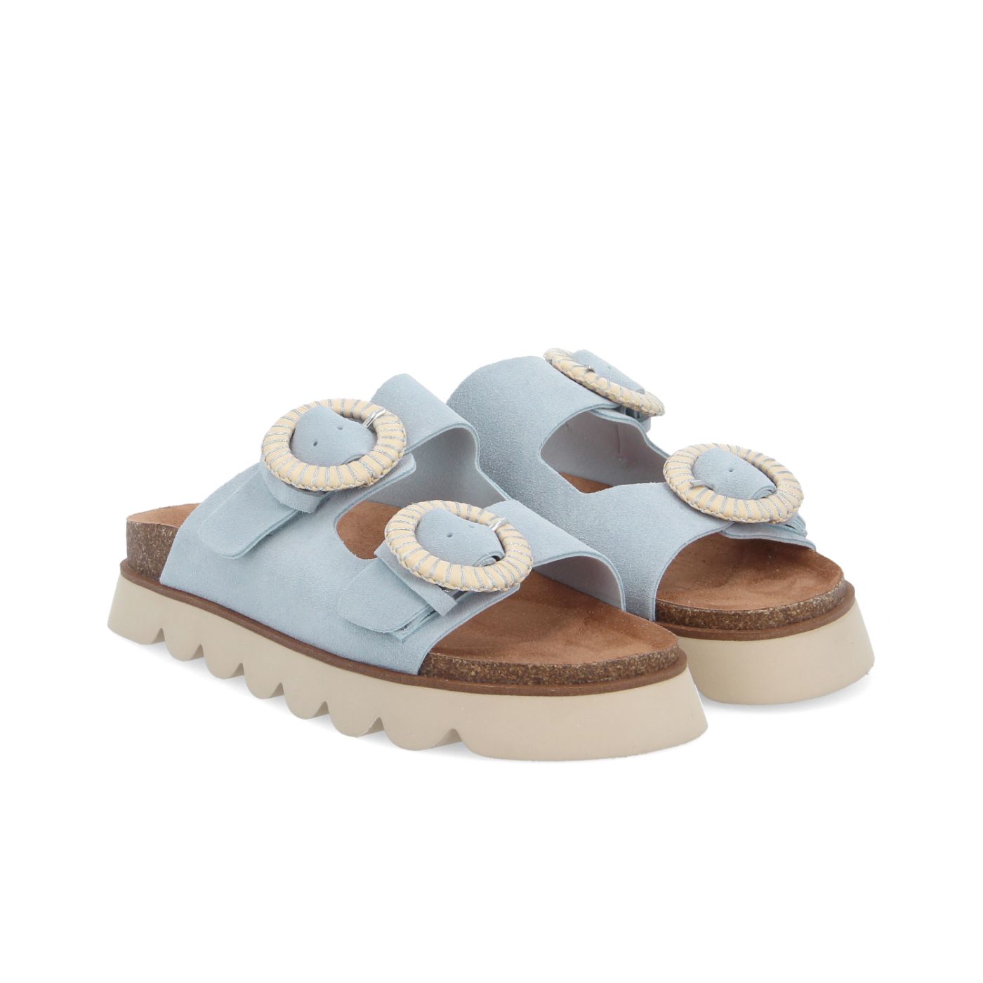 SANDY SLAP W - SUEDE - BLEU